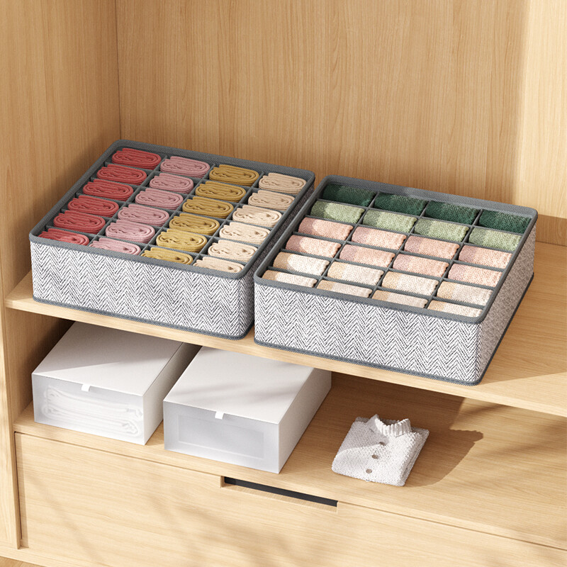 Liela ietilpība Apakšveļa Kaklasaites Zeķes Glabāšana 24 Režģa krūšturis Biksītes organizators Vietu taupoša atvilktne Garderobes sadalītāji