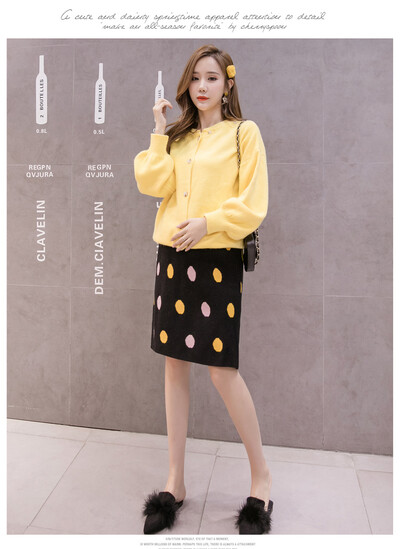 Rudens grūtnieču apģērbi vēdera dobuma trikotāžas komplektā gurnu svārki ar augstu vidukli Grūtniecības bloka krāsa Polka Dot grūtnieču svārki