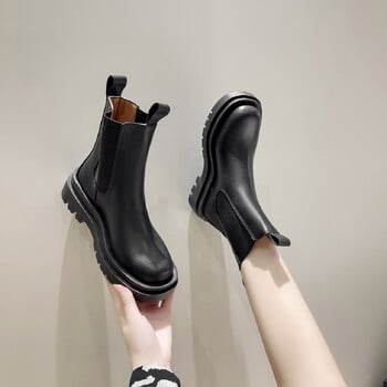 Γυναικείες μπότες Hot Luxury Χοντρή σόλα Chelsea Boots Γυναικείες Flat Casual μπότες Υψηλής ποιότητας Γυναικεία παπούτσια μόδας Zapatos De Mujer