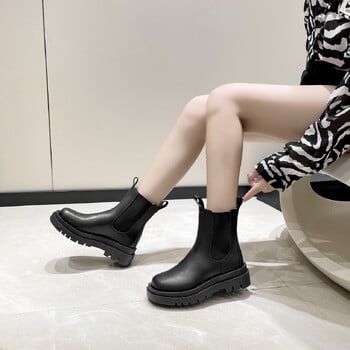 Γυναικείες μπότες Hot Luxury Χοντρή σόλα Chelsea Boots Γυναικείες Flat Casual μπότες Υψηλής ποιότητας Γυναικεία παπούτσια μόδας Zapatos De Mujer