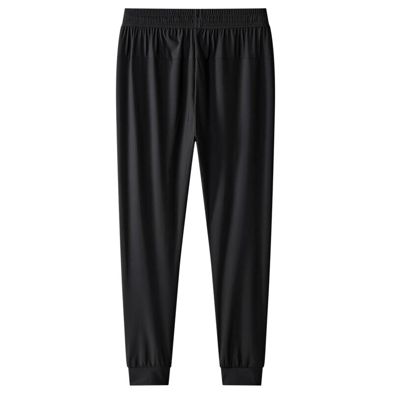 Liela izmēra 7XL 8XL vīriešu ledus zīda bikses mīksts elastīgs audums vasaras sporta zālei skriešanas bikses plānas elastīgas jostasvietas biznesa bikses