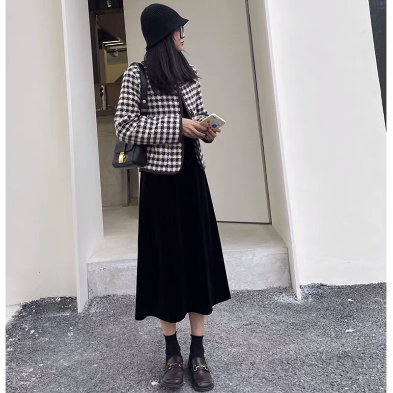 Nėščioms dėvėti sijonai aksominis moteriškas naujame sezone ilgas Žodis sijonas aukštu juosmeniu nėščioms moterims pleuche sijonas.