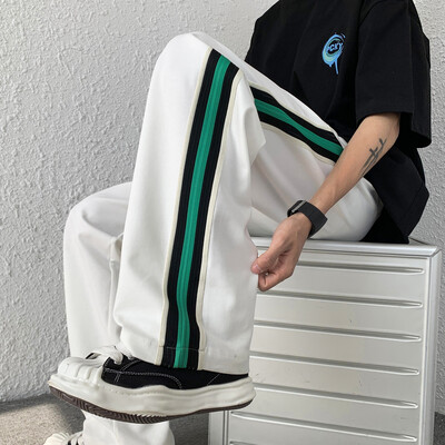 2024. gada pavasara un vasaras regulārās vīriešu kārtas Hong Kong Trend vīriešu ikdienas bikses ar taisnām kājām, brīvas, daudzpusīgas sporta bikses