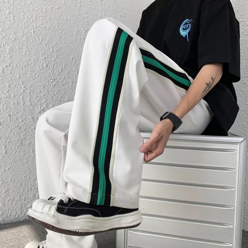 2024. gada pavasara un vasaras regulārās vīriešu kārtas Hong Kong Trend vīriešu ikdienas bikses ar taisnām kājām, brīvas, daudzpusīgas sporta bikses