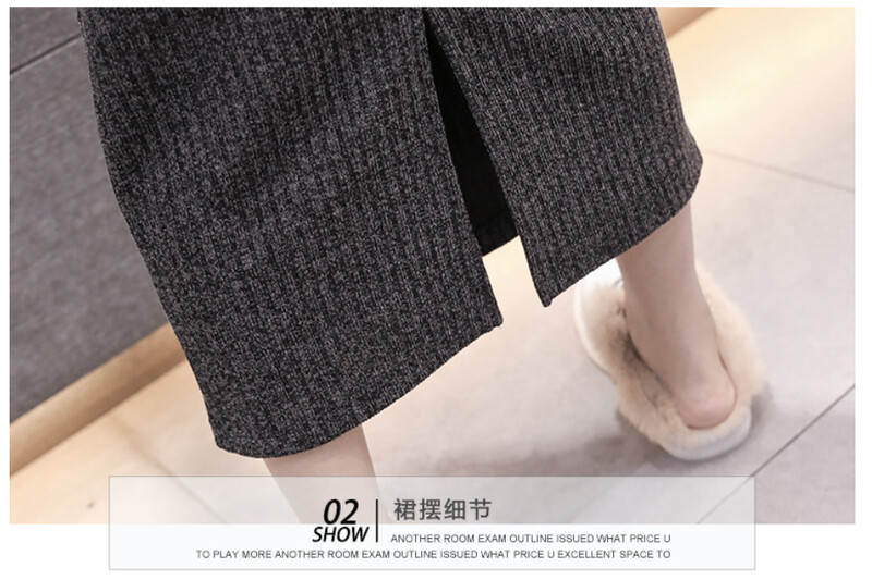 Šlifuotas sijonas nėščiosioms Mini Bodycon sijonas biuro nėščiosioms Lieknas vidurio blauzdos aukštas liemuo, tamprus pieštukas, megzti sijonai Jupe Femme