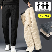 2023. Zimske tople hlače od janjeće vune, podebljane muške široke hlače od flisa za trčanje, ležerne duge hlače otporne na vjetar, vodootporne termo hlače