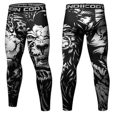 Férfi Kompressziós nadrágok Sportos edzés Harisnya Leggings Futó Gym Jóga Nadrág Aktív Sport Baselayer Bjj Jiu Jitsu Leggings