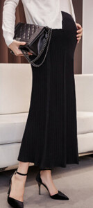 Elastický pás, tehotné dlhé sukne, spodné oblečenie pre tehotné ženy, jesenné očarujúce pletené tehotenské sukne