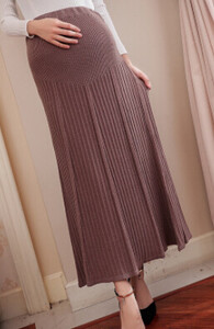 Elastingas juosmuo Pilvas Nėščiųjų ilgi sijonai apatiniai Drabužiai nėščiosioms Rudens žavūs megzti nėštumo sijonai