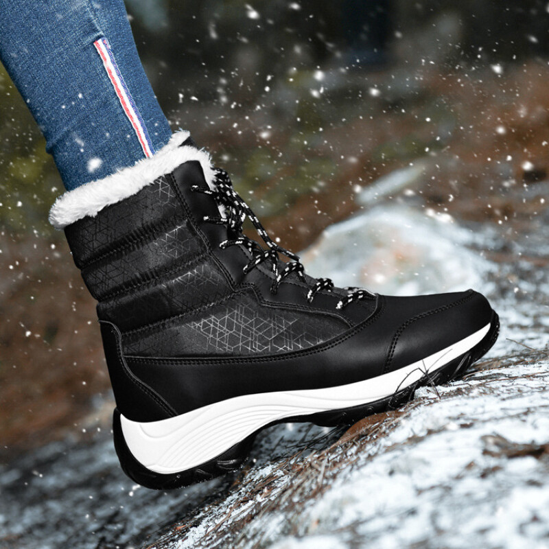 2023. gada jauni sieviešu zābaki ziemas ūdensnecaurlaidīgi potīšu zābaki, platformas apavi sievietēm, saglabājot siltumu Sniega zābaki Plīša ziemas apavi Botas Mujer
