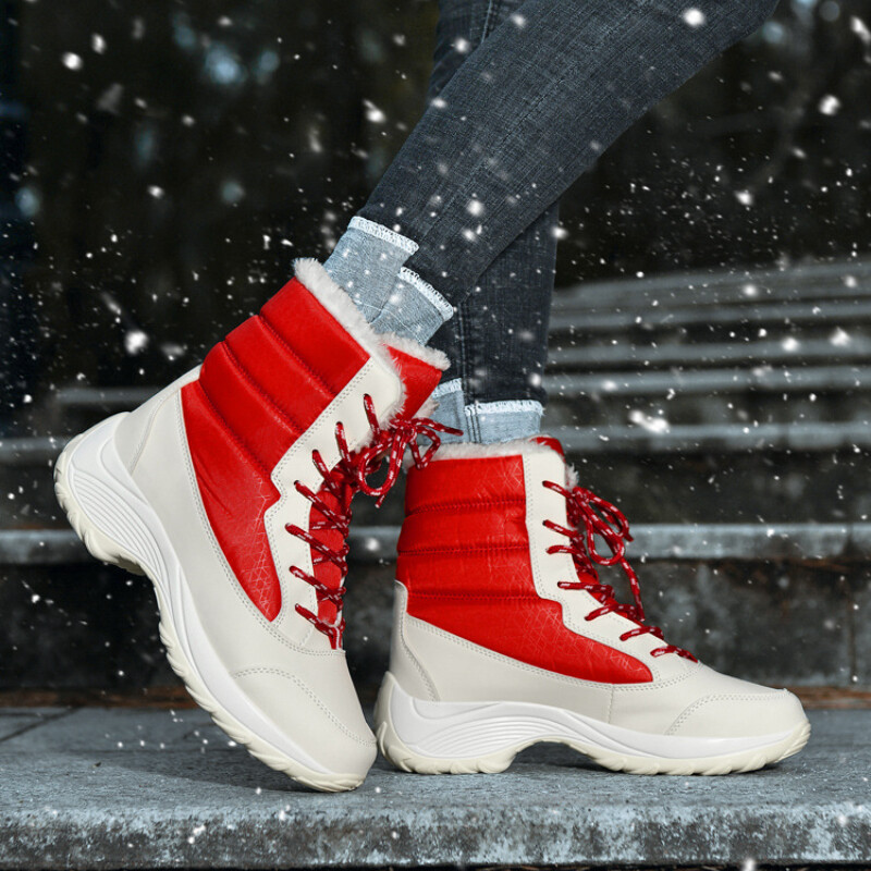 2023. gada jauni sieviešu zābaki ziemas ūdensnecaurlaidīgi potīšu zābaki, platformas apavi sievietēm, saglabājot siltumu Sniega zābaki Plīša ziemas apavi Botas Mujer