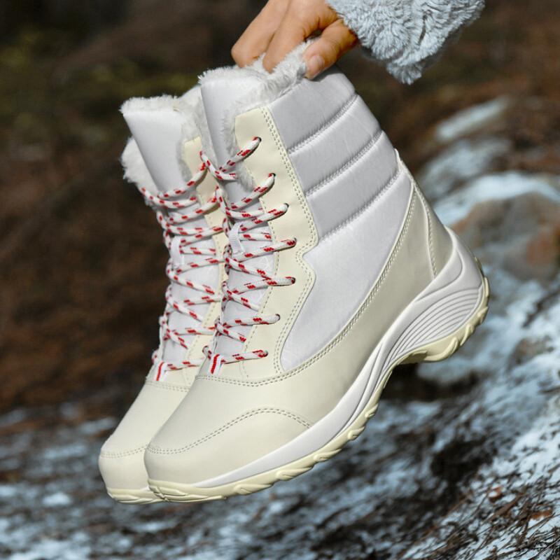 2023. gada jauni sieviešu zābaki ziemas ūdensnecaurlaidīgi potīšu zābaki, platformas apavi sievietēm, saglabājot siltumu Sniega zābaki Plīša ziemas apavi Botas Mujer