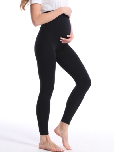 Magas derekú terhességi leggings Skinny kismama ruhák terhes nőknek Belly Support Kötött leggins Body Shaper nadrág