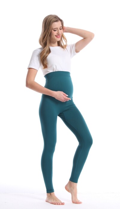 Magas derekú terhességi leggings Skinny kismama ruhák terhes nőknek Belly Support Kötött leggins Body Shaper nadrág