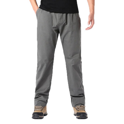 Primăvara Toamnă Moda Casual Tigăi pentru bărbați Streetwear Bumbac Culoare Solidă Pantaloni Cargo Talie elastică Pantaloni de jogging pentru bărbați