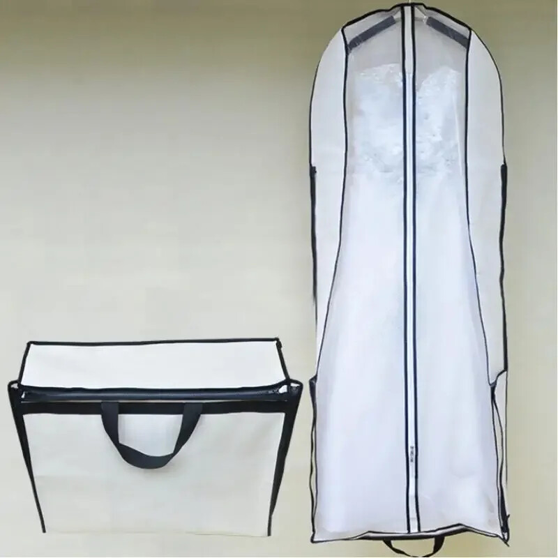 Kāzu putekļu pārsegs, salokāms pārnēsājams divējāda lietojuma kleitu uzglabāšanas soma, JE003