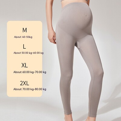 Pavasara grūtniecēm deviņu minūšu apakšas nenokrīt kājstarpes mikrospiediena augsta elastīga jostasvieta vēders grūtniecei mammai rudens bikses