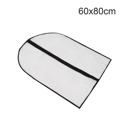 5PC Putekļu necaurlaidīgi apģērba pārvalki PEVA caurspīdīgs mēteļa aizsargs Drēbju skapis Pretzemas temperatūras salokāms uzvalks Piekarināms apģērba maiss