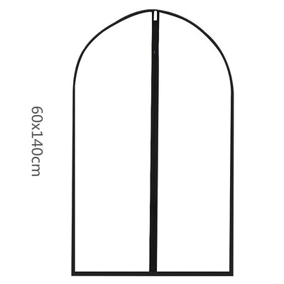 5PC Putekļu necaurlaidīgi apģērba pārvalki PEVA caurspīdīgs mēteļa aizsargs Drēbju skapis Pretzemas temperatūras salokāms uzvalks Piekarināms apģērba maiss