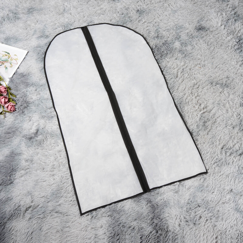 5PC Putekļu necaurlaidīgi apģērba pārvalki PEVA caurspīdīgs mēteļa aizsargs Drēbju skapis Pretzemas temperatūras salokāms uzvalks Piekarināms apģērba maiss