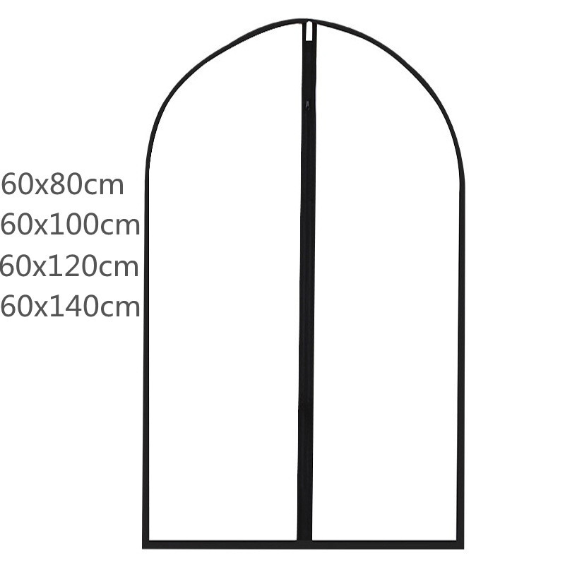 5PC Putekļu necaurlaidīgi apģērba pārvalki PEVA caurspīdīgs mēteļa aizsargs Drēbju skapis Pretzemas temperatūras salokāms uzvalks Piekarināms apģērba maiss