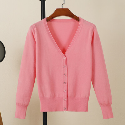 Μαύρη κομμένη ζακέτα γυναικεία ρούχα Μπλούζες ζέρσεϊ Γυναικείο παλτό άνοιξη 2024 Μακρυμάνικο κορυφαίο πλεκτό πουλόβερ κορεατικής μόδας