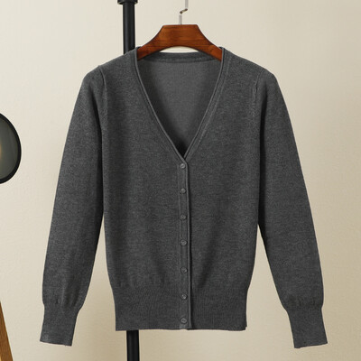 Μαύρη κομμένη ζακέτα γυναικεία ρούχα Μπλούζες ζέρσεϊ Γυναικείο παλτό άνοιξη 2024 Μακρυμάνικο κορυφαίο πλεκτό πουλόβερ κορεατικής μόδας