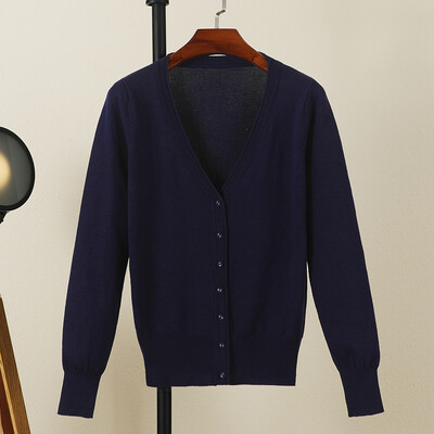 Μαύρη κομμένη ζακέτα γυναικεία ρούχα Μπλούζες ζέρσεϊ Γυναικείο παλτό άνοιξη 2024 Μακρυμάνικο κορυφαίο πλεκτό πουλόβερ κορεατικής μόδας