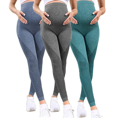 Elastīgi augsta jostasvieta grūtnieču legingi, izdilis grūtniecēm, balsts uz vēderu pēcdzemdību leggins Body Shaper fitnesa bikses