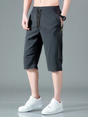 Ljetne ledene svilene trenirke Hlače do teleta Brzosušeće sportske/teretanske kratke hlače Rastezljive najlonske 3/4 Capris hlače velika veličina 8XL