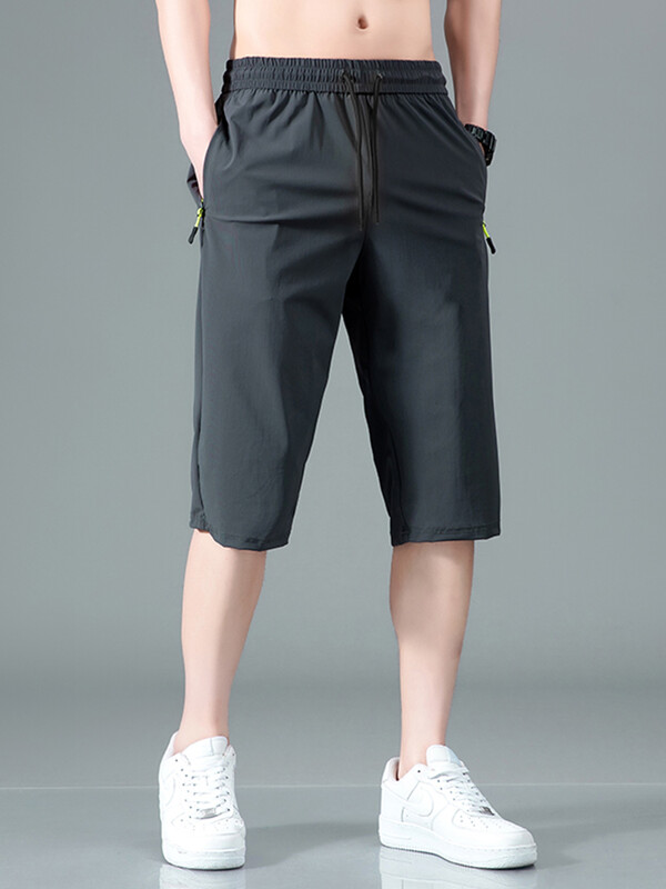 Ljetne ledene svilene trenirke Hlače do teleta Brzosušeće sportske/teretanske kratke hlače Rastezljive najlonske 3/4 Capris hlače velika veličina 8XL