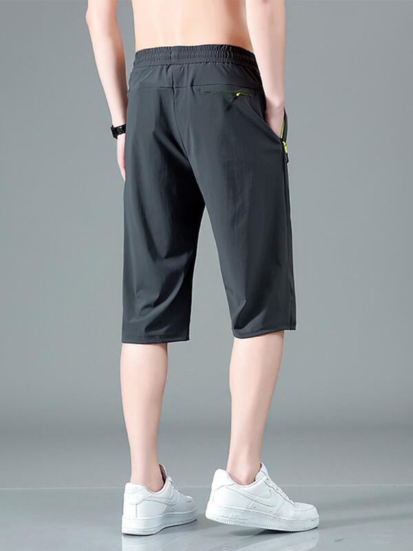 Ljetne ledene svilene trenirke Hlače do teleta Brzosušeće sportske/teretanske kratke hlače Rastezljive najlonske 3/4 Capris hlače velika veličina 8XL