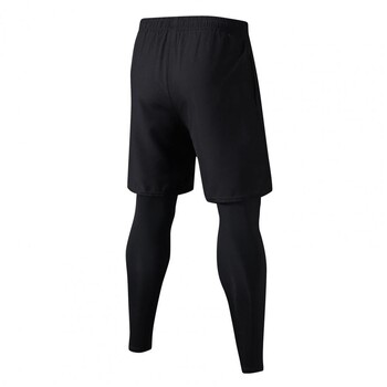 Мъжки фалшиви спортни панталони от две части Fitness Jogger Training Quick Dry Skinny Shorts Панталони Къси тренировъчни клинове Чорапогащи Traini