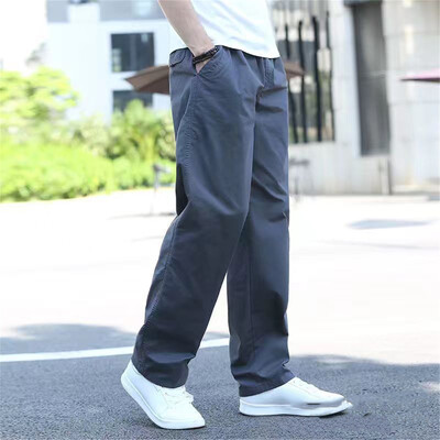 Férfi teherhordó nadrágok nyári tavaszi pamut munkaruha pamut nagy méretű alkalmi hegymászó kocogók melegítőnadrágok hombre őszi nadrágok