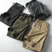 Vasaras plānās vīriešu brīvdabas darba apģērba bikses ar elpojošu un brīvu piegriezumu, liela izmēra noņemamas darba apģērba bikses, ikdienas panna