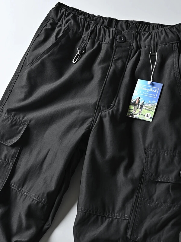 Vasaras plānās vīriešu brīvdabas darba apģērba bikses ar elpojošu un brīvu piegriezumu, liela izmēra noņemamas darba apģērba bikses, ikdienas panna