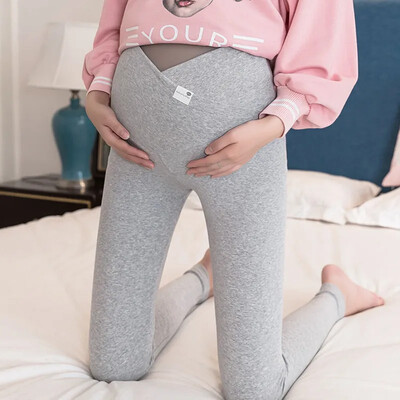 Across V Low Waist Belly Cotton κολάν εγκυμοσύνης Άνοιξη Casual Skinny Pants Ρούχα για έγκυες γυναίκες Φθινοπωρινή εγκυμοσύνη