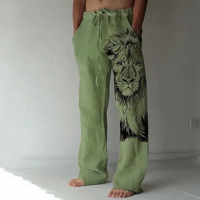 Vīriešu taisno ikdienas bikšu vairumtirdzniecība pavasarī, vasarā un rudenī, brīvu etniskā stila bikšu ražotāju vairumtirdzniecība