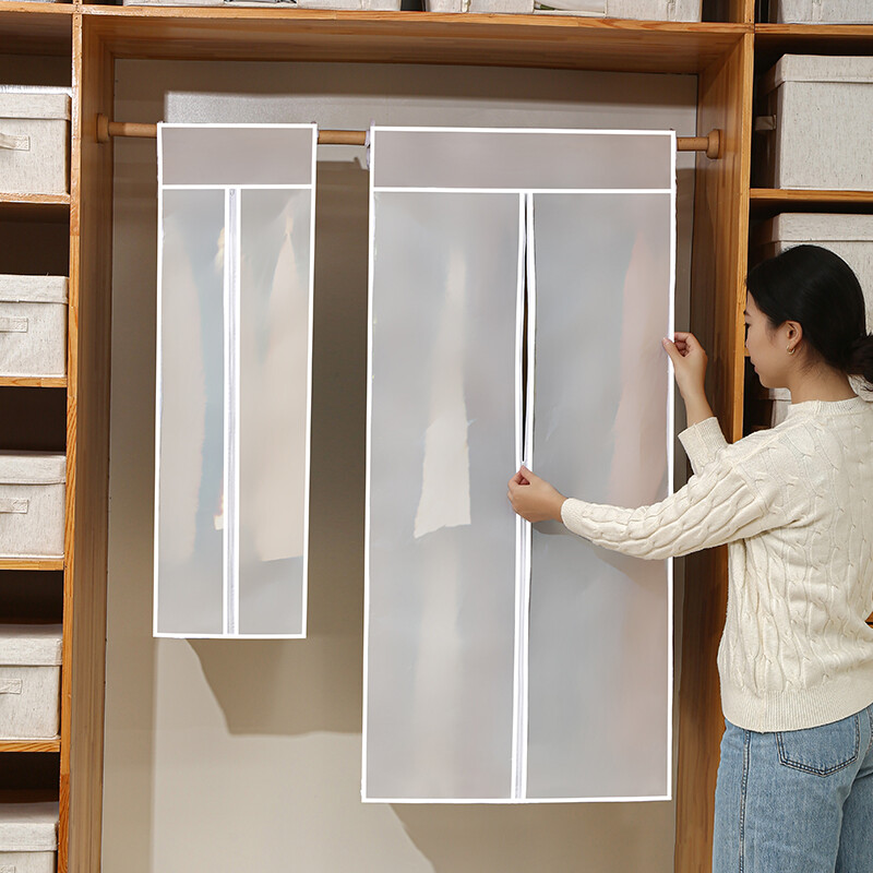 Lieli apģērbi Putekļu pārsegs Apģērba uzvalks Kleita Mētelis Ūdensizturīgs Putekļu necaurlaidīgs Apģērbs Aizsargs Piekarināms Organizators Garderobes glabāšanas soma