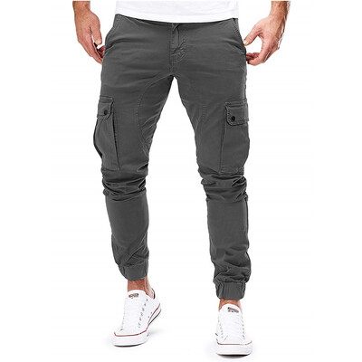Pantaloni pentru bărbați, la modă subțiri, ocazionali, pantaloni de jogger, 2020, pantaloni cargo, pantaloni de sport pentru bărbați, cu mai multe buzunare, pantaloni de sport pentru sală de fitness pentru bărbați