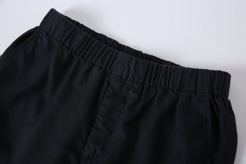 VNRY 2024 Muške hlače od 100% pamuka opuštene hlače od poplina Hlače s elastičnim pojasom Ravne fitness muške uzročne hlače Crne prozračne