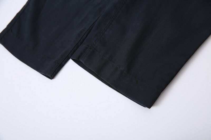 VNRY 2024 Muške hlače od 100% pamuka opuštene hlače od poplina Hlače s elastičnim pojasom Ravne fitness muške uzročne hlače Crne prozračne