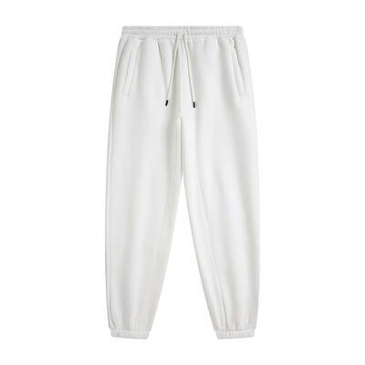 ZODF 2022 Pantaloni de trening pentru bărbați, 345 g/m², din lână, unisex, de culoare uni, largi, retro, hip hop, pantaloni de iarnă, Trening Brand Streetwear HY0005