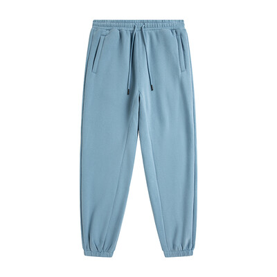 ZODF 2022 Pantaloni de trening pentru bărbați, 345 g/m², din lână, unisex, de culoare uni, largi, retro, hip hop, pantaloni de iarnă, Trening Brand Streetwear HY0005