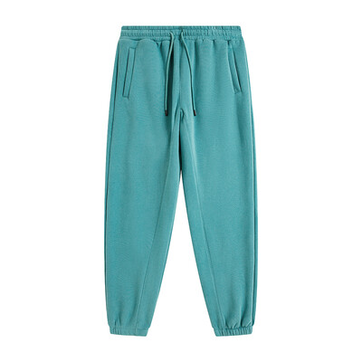 ZODF 2022 Pantaloni de trening pentru bărbați, 345 g/m², din lână, unisex, de culoare uni, largi, retro, hip hop, pantaloni de iarnă, Trening Brand Streetwear HY0005