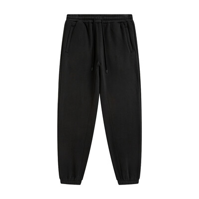 ZODF 2022 Pantaloni de trening pentru bărbați, 345 g/m², din lână, unisex, de culoare uni, largi, retro, hip hop, pantaloni de iarnă, Trening Brand Streetwear HY0005