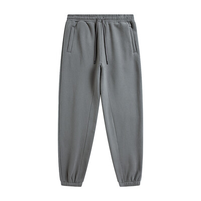 ZODF 2022 Pantaloni de trening pentru bărbați, 345 g/m², din lână, unisex, de culoare uni, largi, retro, hip hop, pantaloni de iarnă, Trening Brand Streetwear HY0005