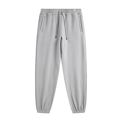 ZODF 2022 Pantaloni de trening pentru bărbați, 345 g/m², din lână, unisex, de culoare uni, largi, retro, hip hop, pantaloni de iarnă, Trening Brand Streetwear HY0005