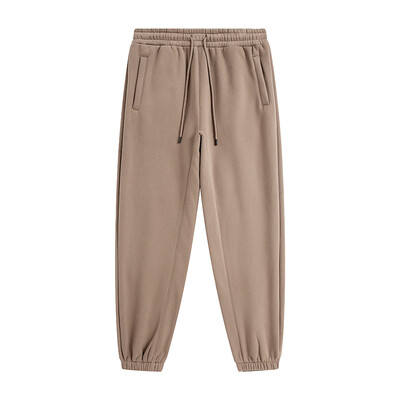 ZODF 2022 Pantaloni de trening pentru bărbați, 345 g/m², din lână, unisex, de culoare uni, largi, retro, hip hop, pantaloni de iarnă, Trening Brand Streetwear HY0005