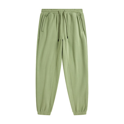ZODF 2022 Pantaloni de trening pentru bărbați, 345 g/m², din lână, unisex, de culoare uni, largi, retro, hip hop, pantaloni de iarnă, Trening Brand Streetwear HY0005